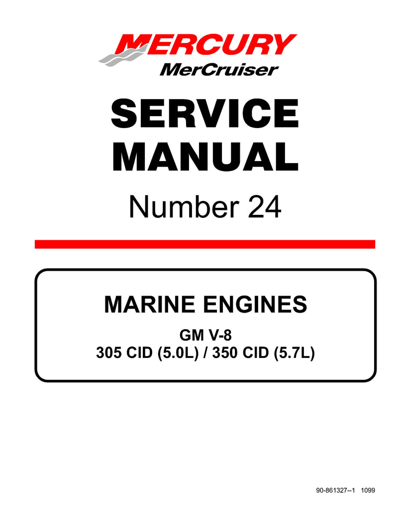 1998-2001 Mercury Mercruiser Marine Engine GM V-8 305 CID (5.0L) 350 CID (5.7L) Supplement 377 CID (6.2L) Service Repair Manual