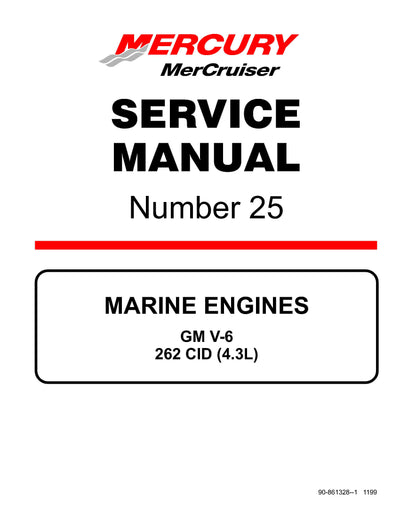 1998-UP Mercury Mercruiser Marine Engine GM V-6 262 CID (4.3L) Service Repair Manual