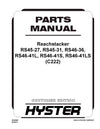 Hyster RS45-27 31CH, RS46-36 41L S LS-CH, RS46-33 38L S LS-IH, RS45-24 28IH C222 Series Parts Manual