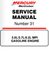 2001-UP Mercury MerCruiser Marine Engine 5.0L (305cid), 5.7L (350cid), 6.2L (377cid) Service Repair Manual