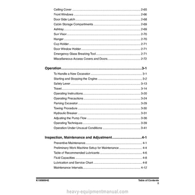 2005 Doosan DX420LC Excavator Operation and Maintenance Manual PDF