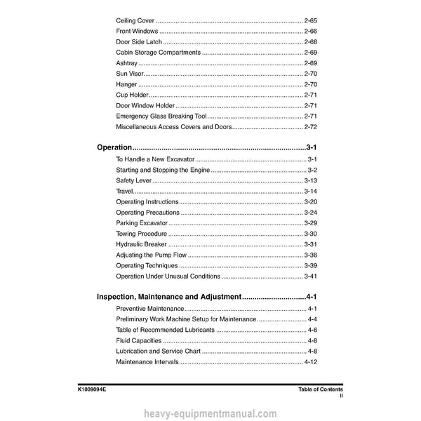 2005 Doosan DX420LC Excavator Operation and Maintenance Manual PDF