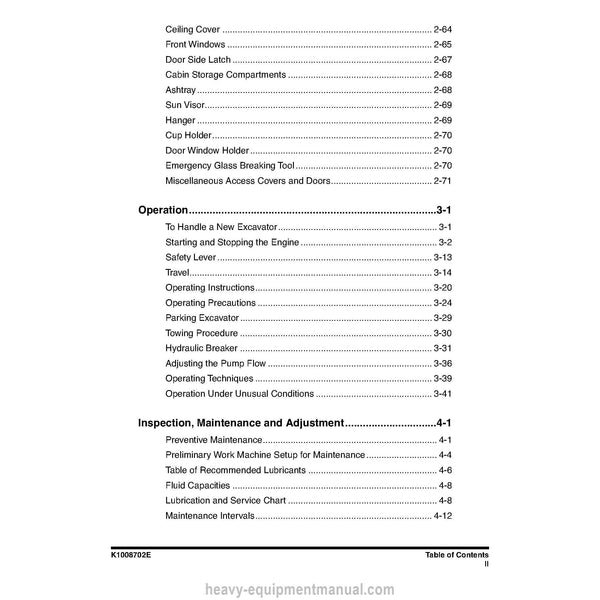 2005 Doosan DX480LC DX520LC Excavator Operation and Maintenance Manual PDF