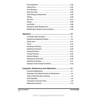 2010 Doosan DX380LC Excavator Operation and Maintenance Manual PDF