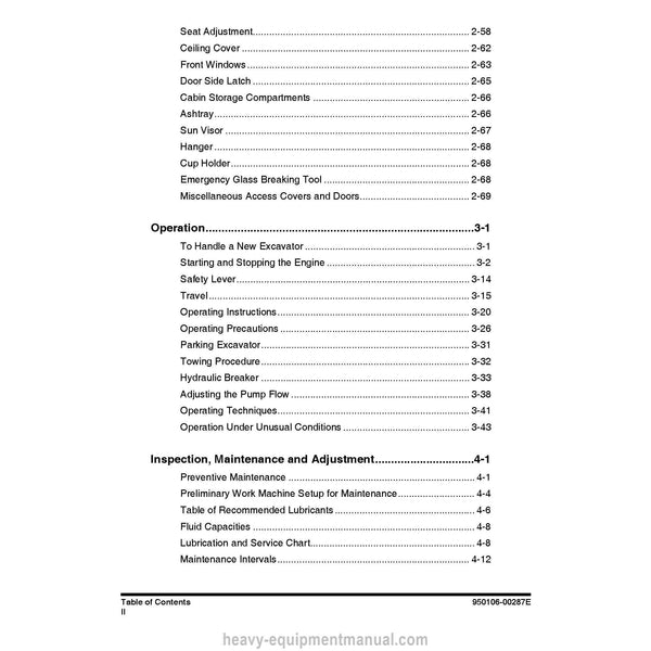2010 Doosan DX420LC Excavator Operation and Maintenance Manual PDF