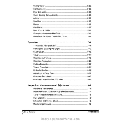 2010 Doosan DX700LC Excavator Operation and Maintenance Manual PDF