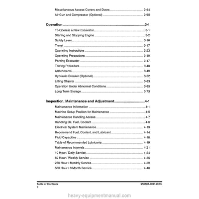 2012 Doosan DX300LC-3 Excavator Operation and Maintenance Manual PDF