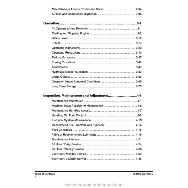 2012 Doosan DX300LC-3 Excavator Operation and Maintenance Manual PDF