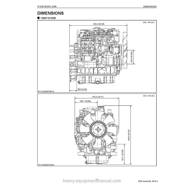 2019 Manitou V2607 V3007 V3307 E3B Engine Service Repair Manual (647044EN) PDF