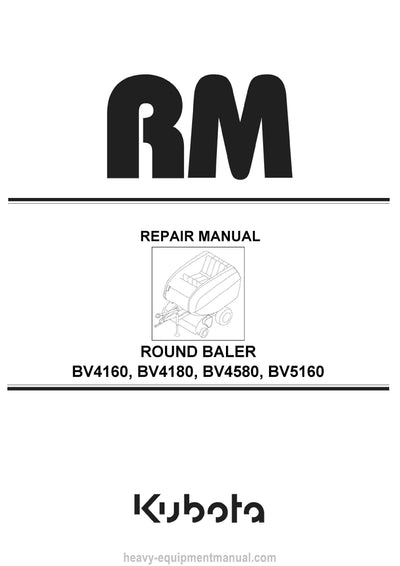 2020 Kubota BV4160, BV4180, BV4580, BV5160 Round Baler Service Repair Manual (A154231840) PDF