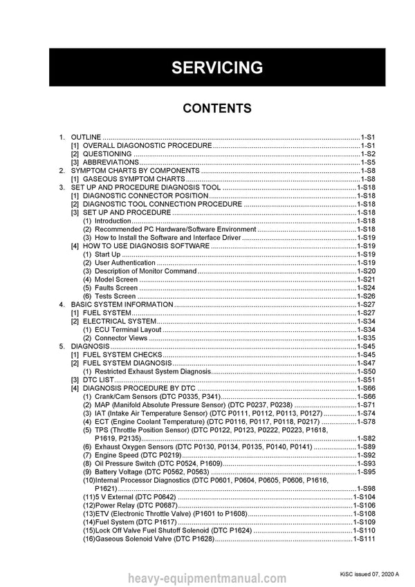 2020 Kubota KX019-4 LPG Excavator Diagnosis Manual (RY910-28520) PDF Download