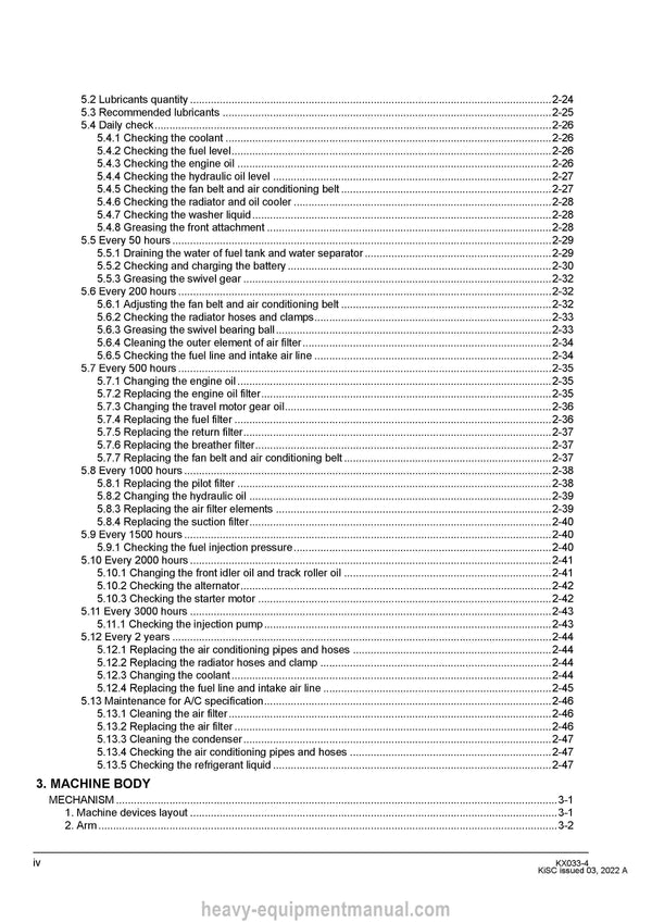 Kubota KX033-4 Excavator Workshop Service Manual PDF Download