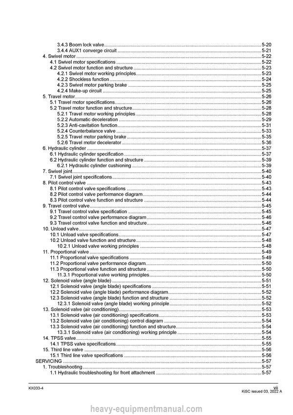 Kubota KX033-4 Excavator Workshop Service Manual PDF Download