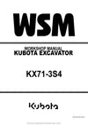 2023 Kubota KX71-3S4 Excavator Workshop Service Manual PDF (RY911-23731)