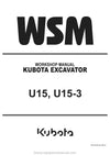 2023 Kubota U15 U15-3 Excavator Workshop Service Manual (97899-61893) PDF Download