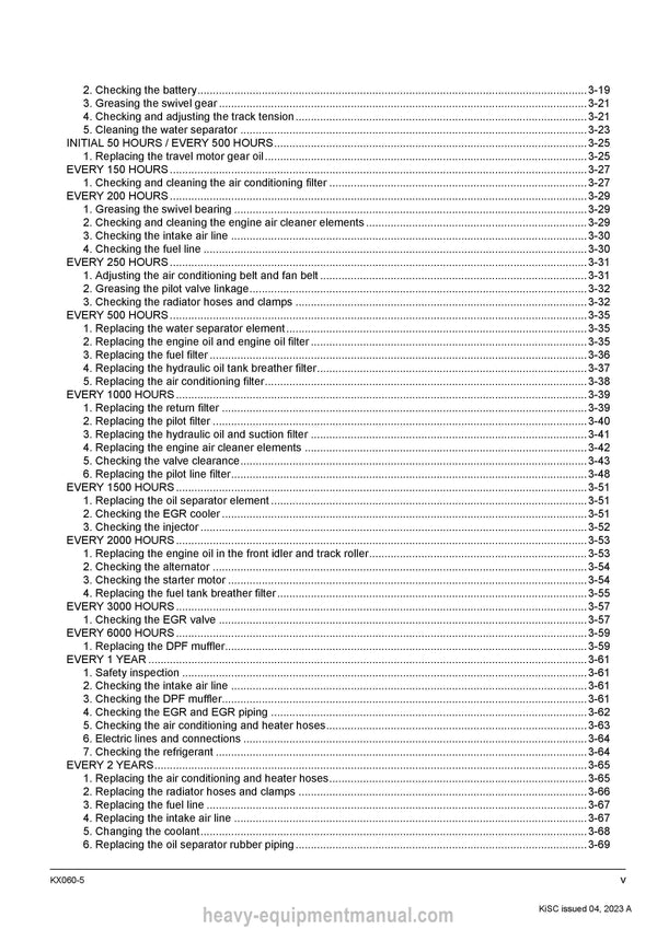 Kubota KX060-5 Excavator Workshop Service Manual PDF Download