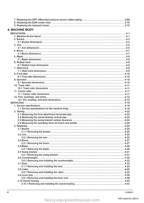 2023 Kubota KX060-5 Excavator Workshop Service Manual PDF Download (RY911-28006)