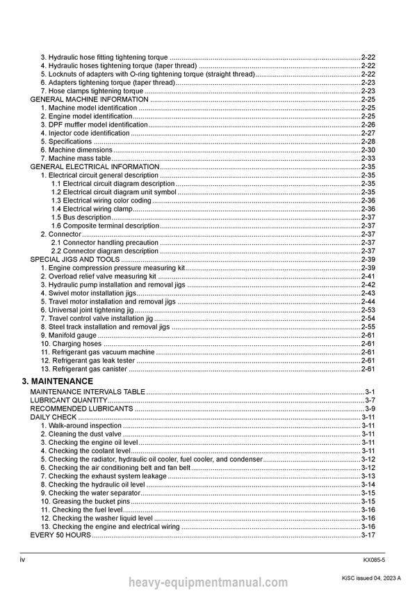 2023 Kubota KX085-5 Excavator Workshop Service Manual (RY911-31480) PDF Download