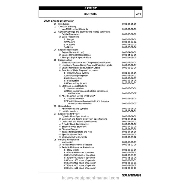2023 Manitou TN V2.0 Engine Service Repair Manual (647984EN) PDF