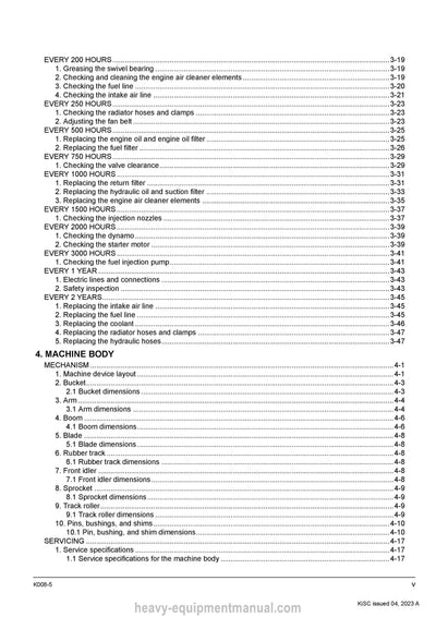 Kubota K008-5 Excavator Workshop Service Manual PDF Download
