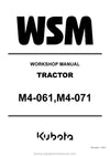 Kubota M4-061 M4-071 Tractor Workshop Service Manual PDF Download