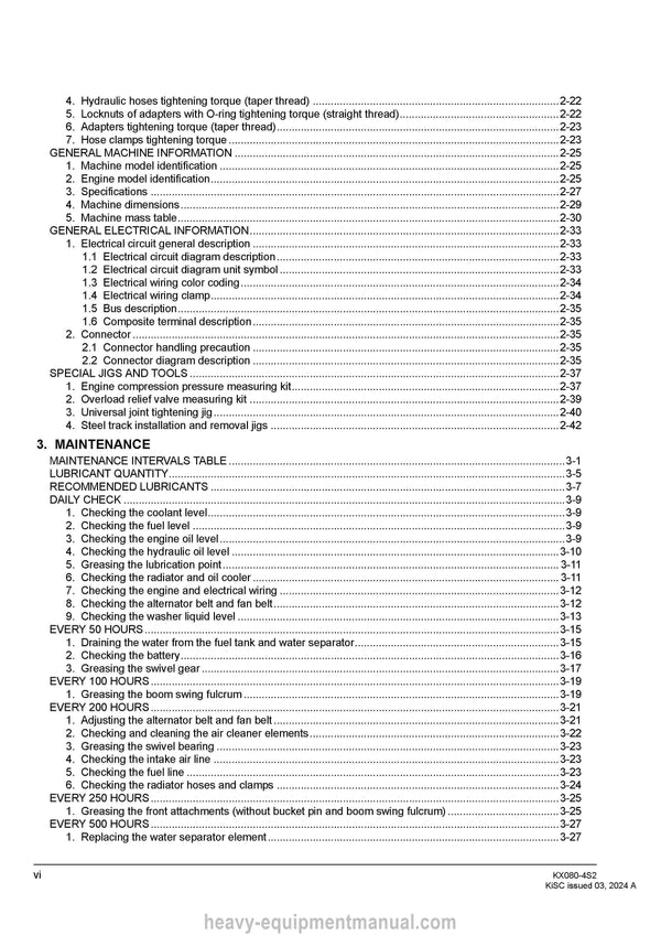 2024 Kubota KX080-4S2 Excavator Workshop Service Manual (RY911-27747) PDF Download