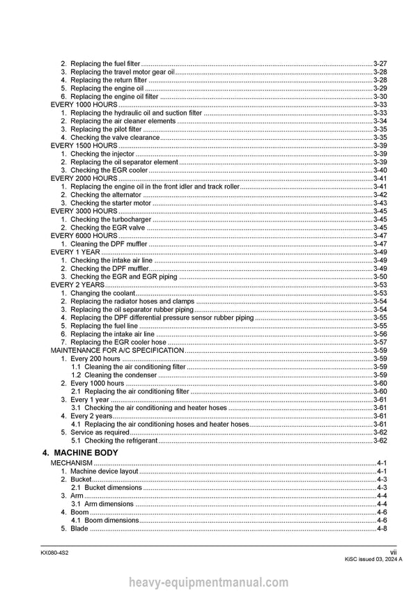 Kubota KX080-4S2 Excavator Workshop Service Manual PDF Download