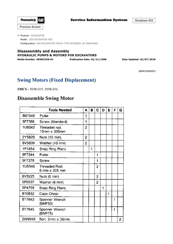 DOWNLOAD CATERPILLAR 205 EXCAVATOR SERVICE REPAIR MANUAL 4DC