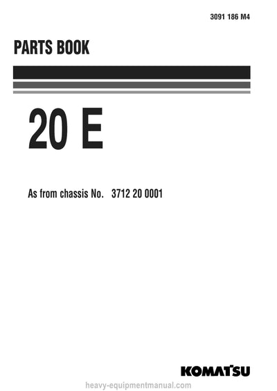 Komatsu 20E(DEU)-HANOMAG Wheel Loader Parts Manual SN 3712200001-UP