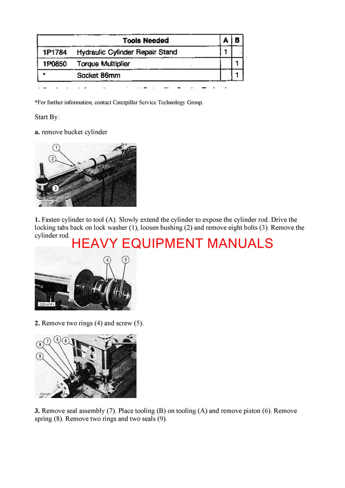 Caterpillar 212 EXCAVATOR Full Complete Service Repair Manual 5DC