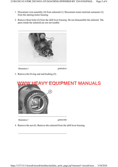 DOWNLOAD CATERPILLAR 215B EXCAVATOR Full Complete SERVICE REPAIR MANUAL 2XC