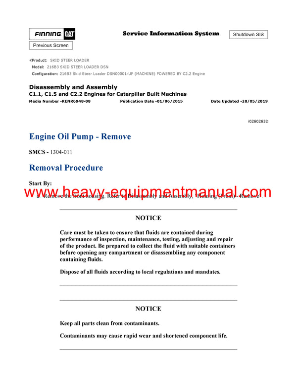 DOWNLOAD CATERPILLAR 216B3 SKID STEER LOADER SERVICE REPAIR MANUAL DSN