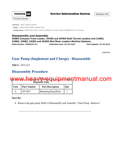 DOWNLOAD CATERPILLAR 216B3 SKID STEER LOADER SERVICE REPAIR MANUAL JXM