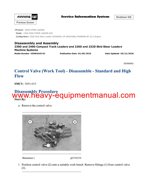 DOWNLOAD CATERPILLAR 232D SKID STEER LOADER SERVICE REPAIR MANUAL KXC