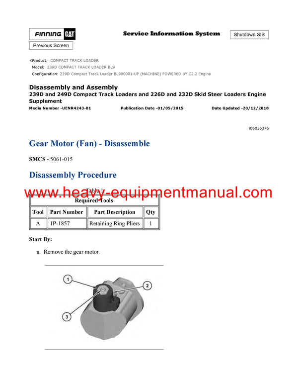 DOWNLOAD CATERPILLAR 239D COMPACT TRACK LOADER SERVICE REPAIR MANUAL BL9