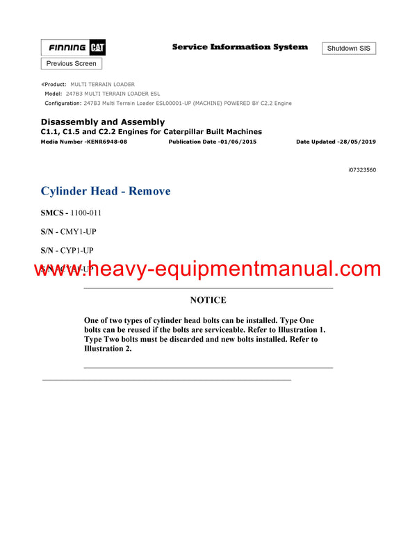 DOWNLOAD CATERPILLAR 247B3 MULTI TERRAIN LOADER SERVICE REPAIR MANUAL ESL