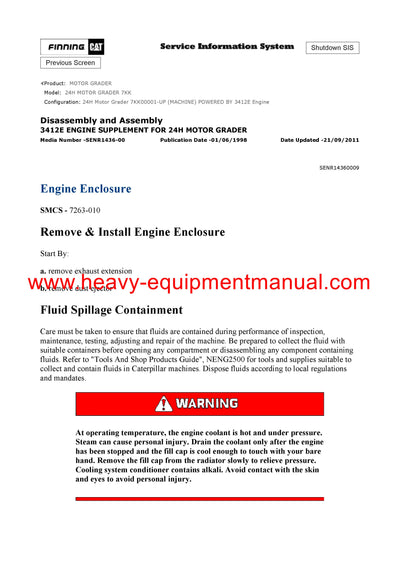 DOWNLOAD CATERPILLAR 24H MOTOR GRADER SERVICE REPAIR MANUAL 7KK