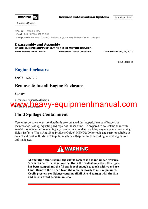 DOWNLOAD CATERPILLAR 24H MOTOR GRADER SERVICE REPAIR MANUAL 7KK