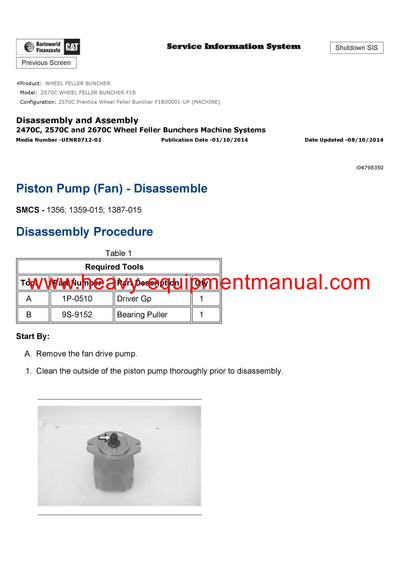 DOWNLOAD CATERPILLAR 2570C WHEEL FELLER BUNCHER SERVICE REPAIR MANUAL F1B