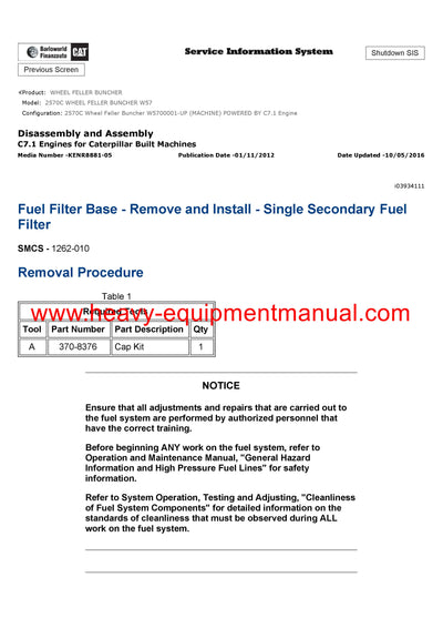 DOWNLOAD CATERPILLAR 2570C WHEEL FELLER BUNCHER SERVICE REPAIR MANUAL W57