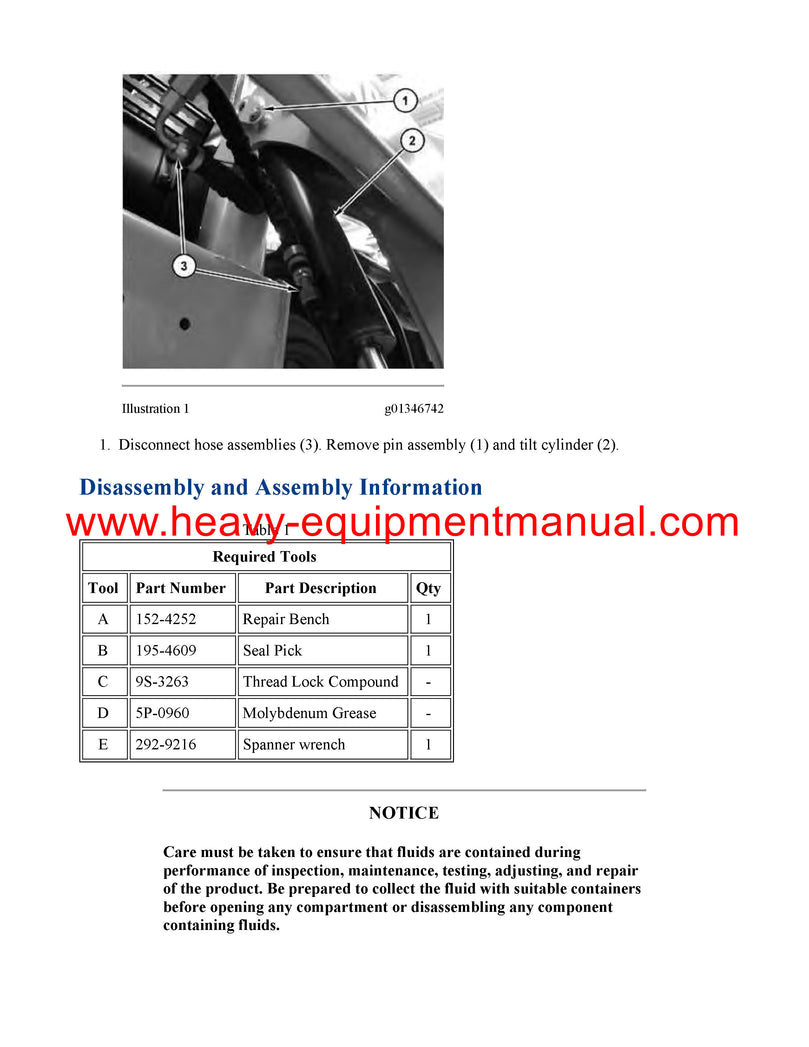 Caterpillar 259D COMPACT TRACK LOADER Full Complete Service Repair Manual FTL