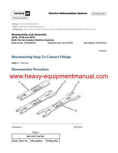 DOWNLOAD CATERPILLAR 267B MULTI TERRAIN LOADER SERVICE REPAIR MANUAL CYC