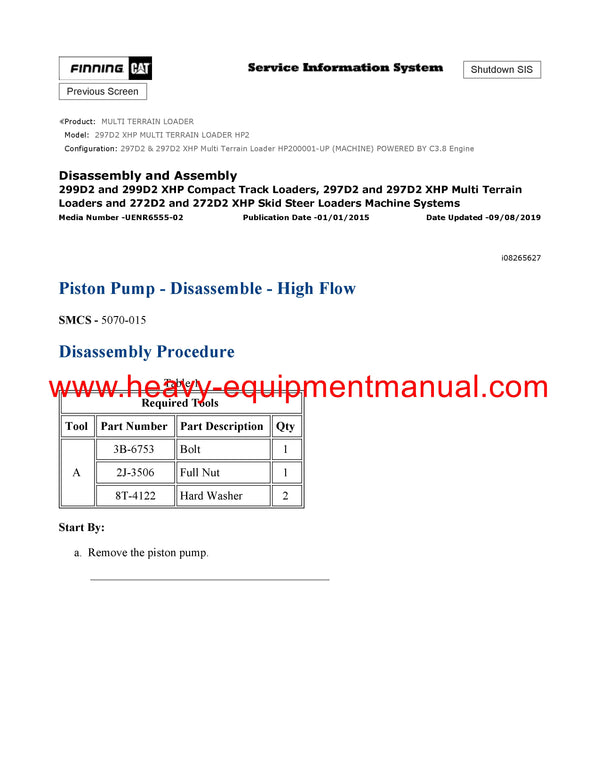 DOWNLOAD CATERPILLAR 297D2 XHP MULTI TERRAIN LOADER SERVICE REPAIR MANUAL HP2