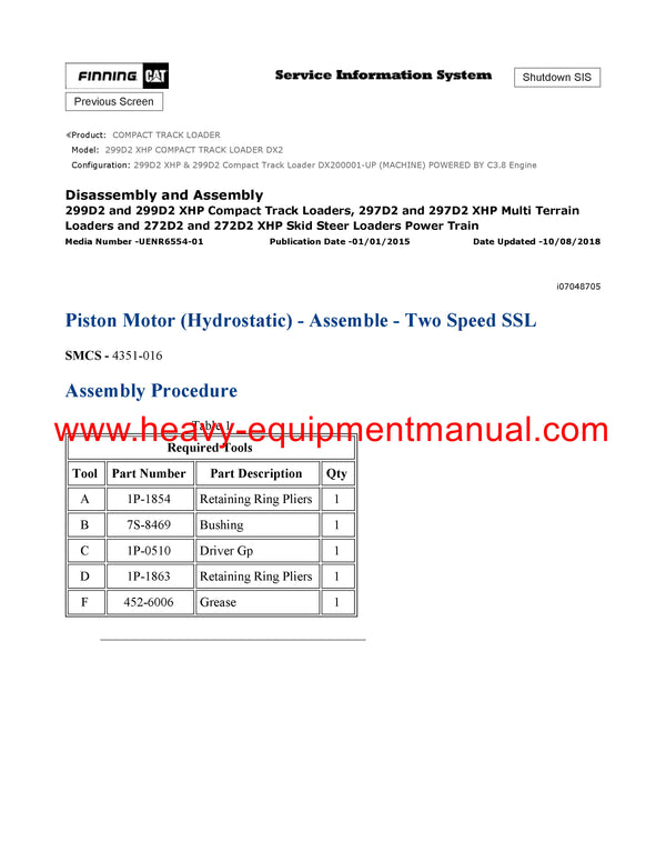 DOWNLOAD CATERPILLAR 299D2 XHP COMPACT TRACK LOADER SERVICE REPAIR MANUAL DX2