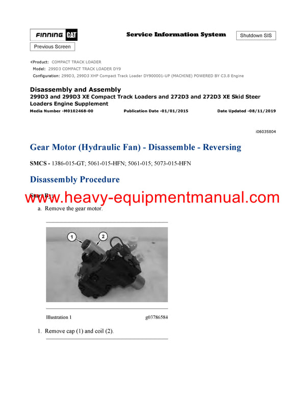 Caterpillar 299D3 Compact Track Loader Service Repair Manual Dy9 Download