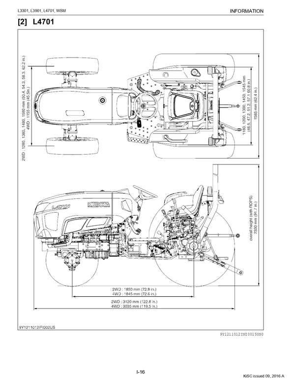 Kubota L3901 Tractor Service Repair Manual