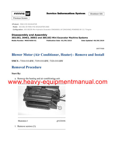 DOWNLOAD CATERPILLAR 303.5E2 CR MINI HYD EXCAVATOR SERVICE REPAIR MANUAL DWD
