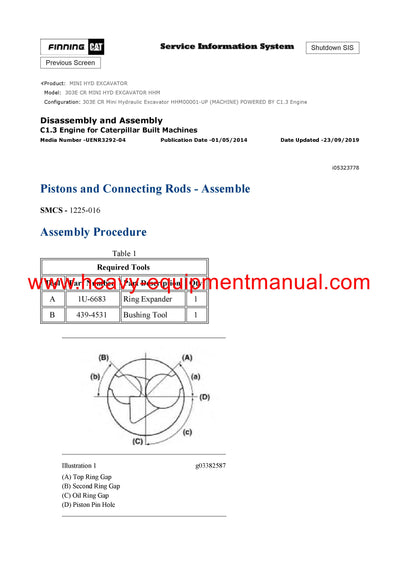 DOWNLOAD CATERPILLAR 303E CR MINI HYD EXCAVATOR SERVICE REPAIR MANUAL HHM