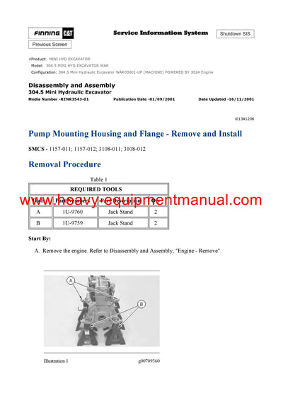 Caterpillar 304.5 MINI HYD EXCAVATOR Full Complete Service Repair Manual WAK