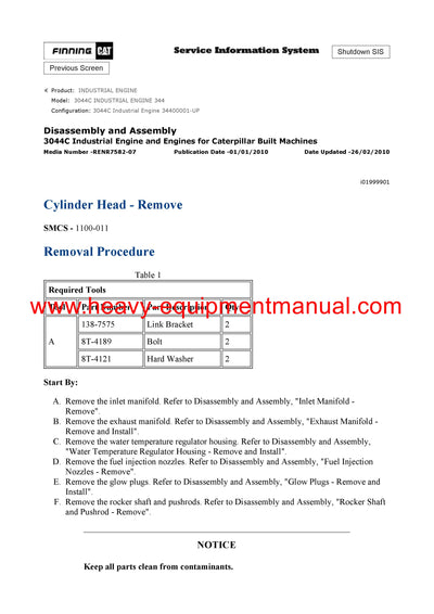 DOWNLOAD CATERPILLAR 3044C INDUSTRIAL ENGINE SERVICE REPAIR MANUAL 344
